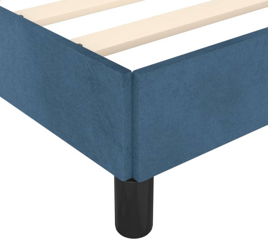 VIDAXL Bedframe zonder matras 180x200 cm fluweel donkerblauw - Foto 2