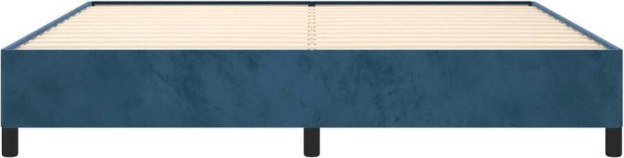 VIDAXL Bedframe zonder matras 200x200 cm fluweel donkerblauw - Foto 2