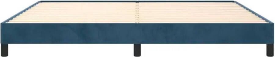 VIDAXL Bedframe zonder matras 200x200 cm fluweel donkerblauw - Foto 3