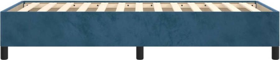 VidaXL Bedframe zonder matras 80x200 cm fluweel donkerblauw - Foto 3