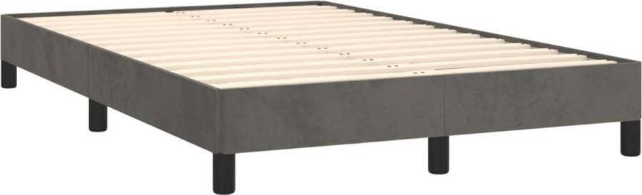 VidaXL Bedframe zonder matras 120x190 cm fluweel donkergrijs - Foto 3