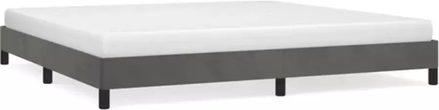 VidaXL Bedframe zonder matras 200x200 cm fluweel donkergrijs - Foto 3