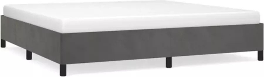 VidaXL Bedframe zonder matras 200x200 cm fluweel donkergrijs - Foto 4