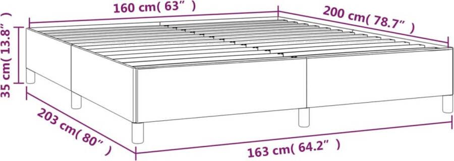 VIDAXL Bedframe zonder matras 160x200 cm fluweel donkergroen - Foto 2