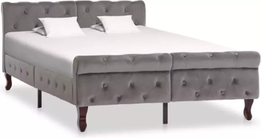 VidaXL -Bedframe-fluweel-grijs-120x200-cm - Foto 3