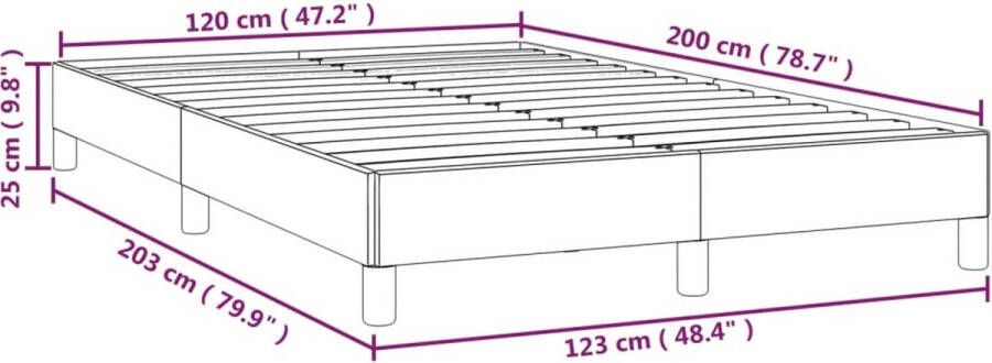 VidaXL Bedframe zonder matras 120x200 cm fluweel lichtgrijs - Foto 3