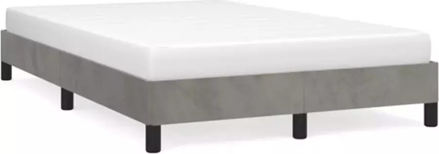 VidaXL Bedframe zonder matras 120x200 cm fluweel lichtgrijs - Foto 5