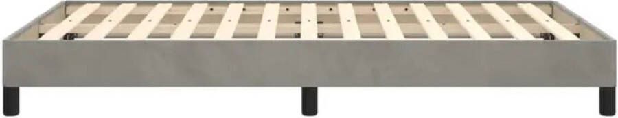 VidaXL Bedframe zonder matras 120x200 cm fluweel lichtgrijs - Foto 4