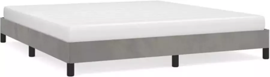 VidaXL Bedframe zonder matras 180x200 cm fluweel lichtgrijs - Foto 3