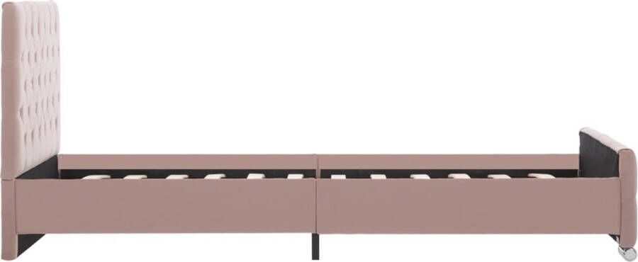 VidaXL -Bedframe-fluweel-roze-100x200-cm - Foto 3