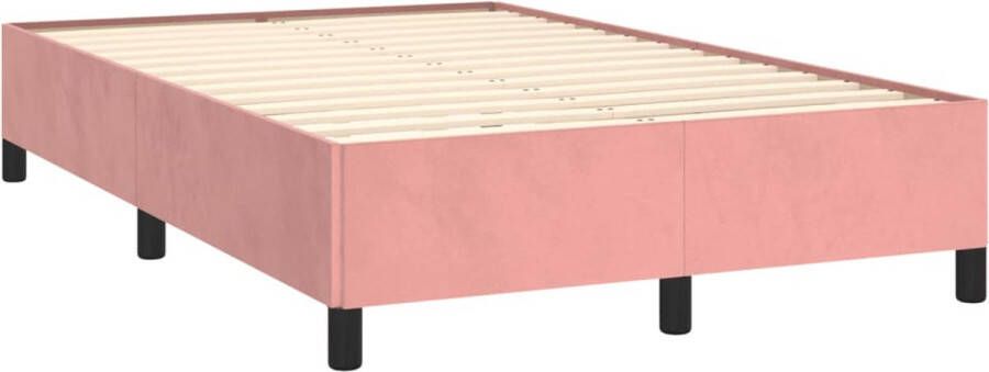 VidaXL -Bedframe-met-hoofdbord-fluweel-roze-120x190-cm - Foto 6
