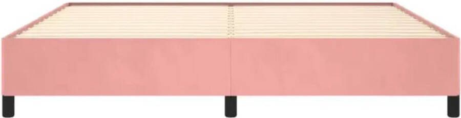 VidaXL Boxspringbedframe fluweel roze 200x200 cm - Foto 7