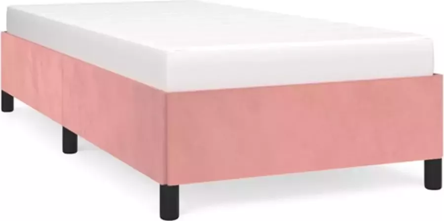 VidaXL -Bedframe-fluweel-roze-90x190-cm - Foto 3