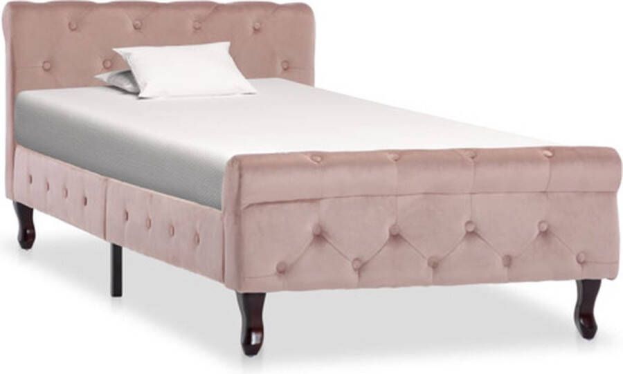 VidaXL -Bedframe-fluweel-roze-90x200-cm - Foto 2