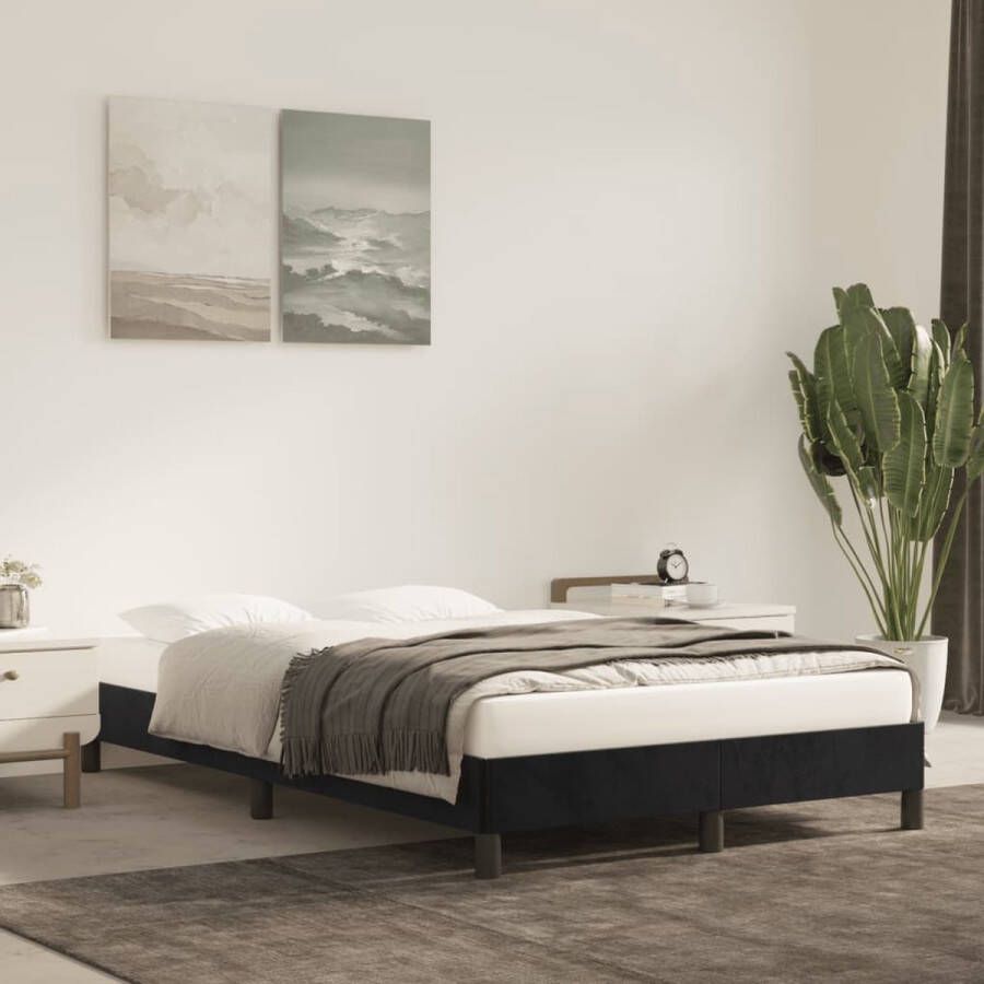VidaXL Bedframe zonder matras 120x200 cm fluweel zwart