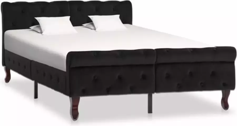 VidaXL -Bedframe-fluweel-zwart-120x200-cm - Foto 2