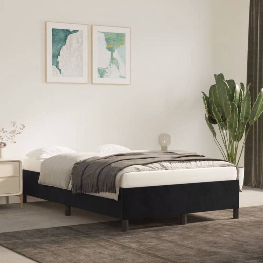 VidaXL Bedframe zonder matras 120x200 cm fluweel zwart
