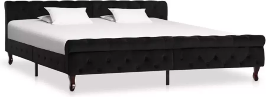 VidaXL -Bedframe-fluweel-zwart-200x200-cm - Foto 2