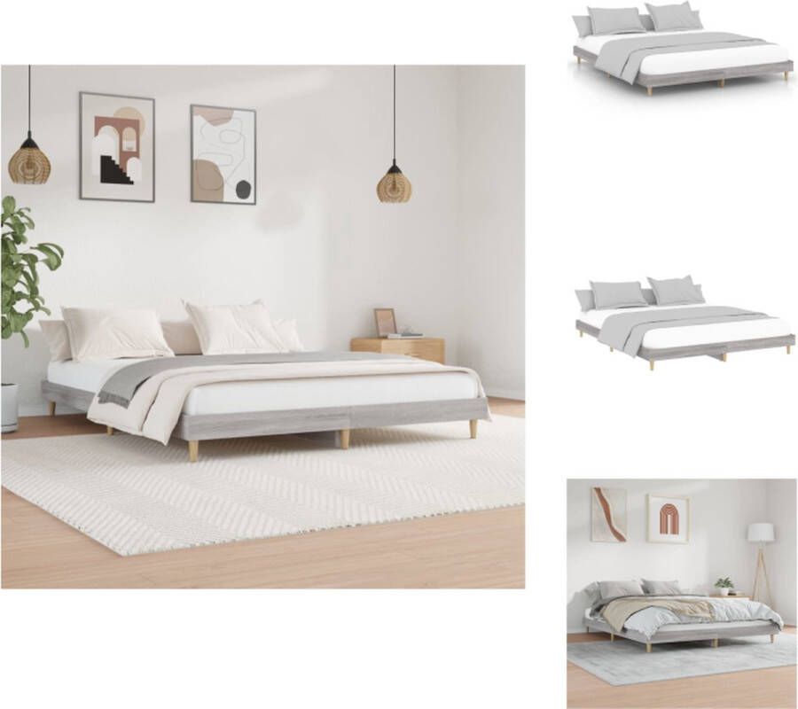 VidaXL Bedframe Geniet van een goede nachtrust Bedframe Afmeting- 203 x 143 x 20 cm Ken- Duurzaam hout Bed