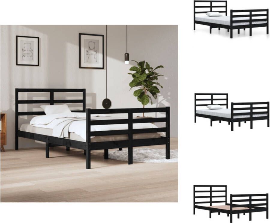 VidaXL Bedframe Grenenhout 120 x 200 cm Stabiel en Comfortabel Bed