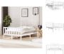 VidaXL Bedframe Grenenhout 120x190 cm Wit Bed - Thumbnail 1