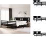 VidaXL Bedframe Grenenhout 180x200 cm Zwart Bed - Thumbnail 1