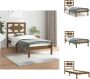 VidaXL Bedframe Grenenhout 205.5 x 105.5 x 31 cm Honingbruin Bed - Thumbnail 1