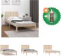 VidaXL Bedframe Grenenhout 205.5 x 105.5 x 31 cm Rustieke uitstraling Bed Inclusief Houtreiniger en verfrisser - Thumbnail 2