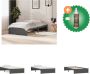 VidaXL Houten Bedframe Modern Eenpersoonsbed Afmeting- 205.5 x 105.5 x 69.5 cm Kleur- Grijs Materiaal- Grenenhout Ken- Stabiel en comfortabel Bed Inclusief Houtreiniger en verfrisser - Thumbnail 5