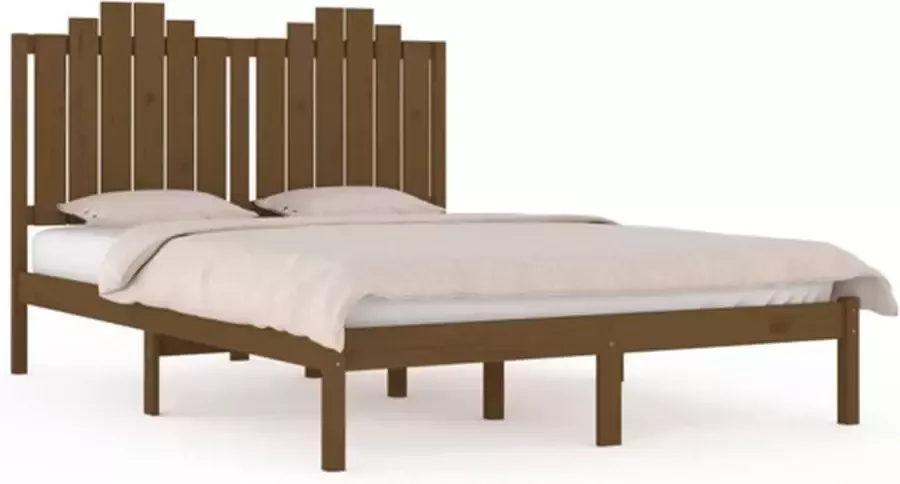 VidaXL -Bedframe-grenenhout-honingbruin-150x200-cm-5FT-King-Size - Foto 4