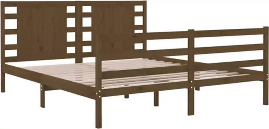 VidaXL -Bedframe-grenenhout-honingbruin-180x200-cm-6FT-Super-King - Foto 2