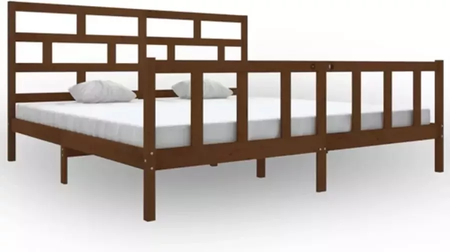 VidaXL -Bedframe-grenenhout-honingbruin-180x200-cm-6FT-Super-King - Foto 3