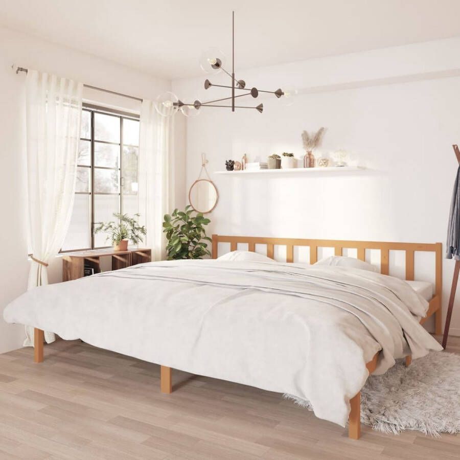 VidaXL -Bedframe-grenenhout-honingbruin-180x200-cm-6FT-super-king