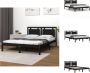 VidaXL Bedframe Grenenhout Multiplex Lattenbodem 205.5x155.5x31 cm Zwart Bed - Thumbnail 1