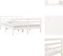 VidaXL Bedframe Grenenhout Wit 195.5 x 146 x 100 cm Geschikt voor 140 x 190 cm Matras Bed - Thumbnail 2