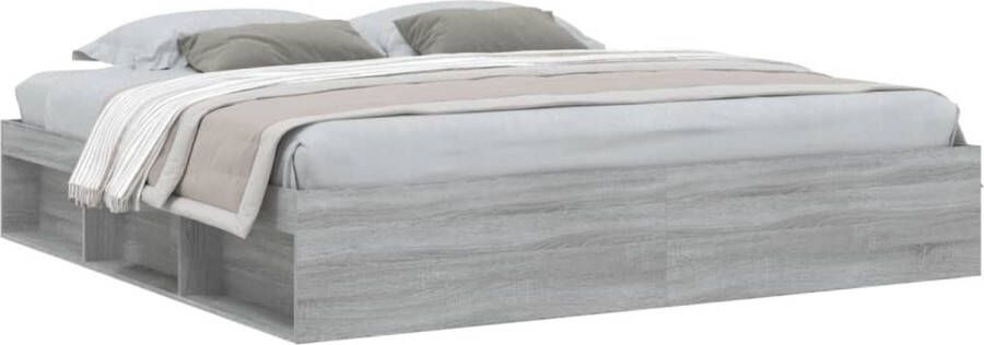 VidaXL -Bedframe-grijs-sonoma-eikenkleurig-200x200-cm - Foto 4