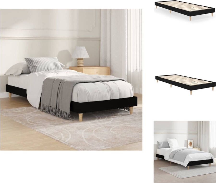 VidaXL Bedframe Houten Bedframes 193 x 78 x 20 cm Zwart hout Bed