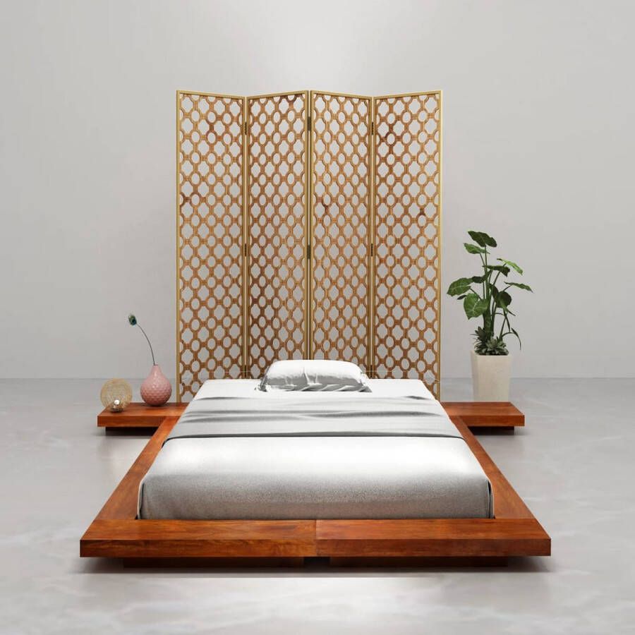 VIDAXL Bedframe Japanse futon massief acaciahout 90x200 cm - Foto 1