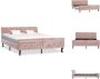 VidaXL Bedframe Klassiek Fluweel Roze 226 x 146.5 x 74 cm (L x B x H) 140 x 200 cm matras Montage vereist Bed - Thumbnail 3