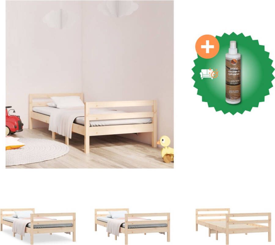 VidaXL Bedframe Klassiek Grenenhout 195.5 x 80.5 cm Onbehandeld Bed Inclusief Houtreiniger en verfrisser