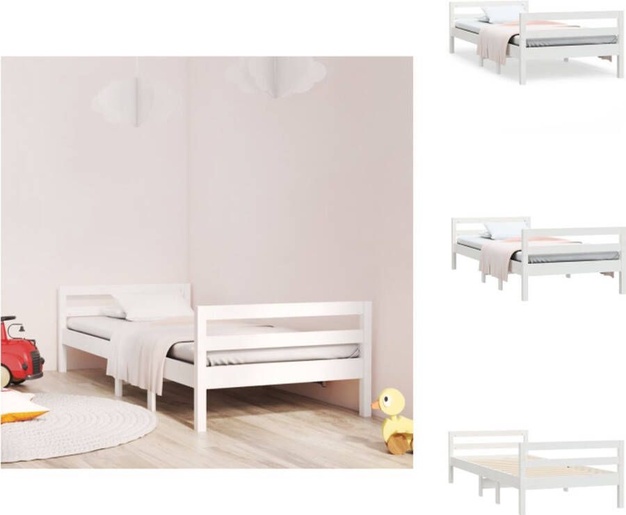 VidaXL Bedframe Klassiek houten bedframe 195.5 x 80.5 x 52.5 cm Massief grenenhout Bed
