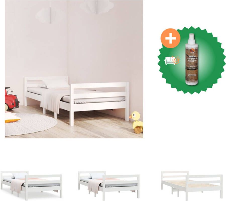 VidaXL Bedframe Klassiek houten bedframe 195.5 x 80.5 x 52.5 cm Massief grenenhout Bed Inclusief Houtreiniger en verfrisser - Foto 2