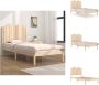 VidaXL Bedframe Klassiek houten bedframe 90x200 cm Massief grenenhout Bed - Thumbnail 1