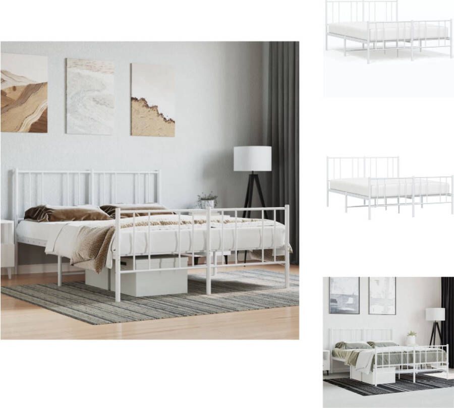 VidaXL Bedframe Klassiek Metaal 207 x 156 x 90 cm Robuust en Comfortabel Bed