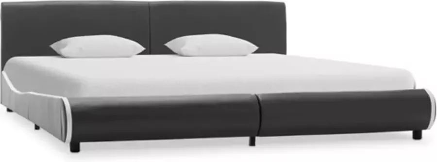 VidaXL Bedframe kunstleer antracietgrijs 180x200 cm - Foto 2