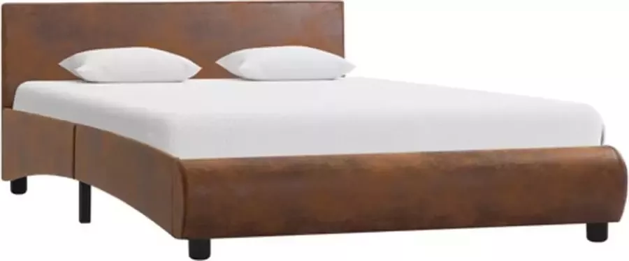 VidaXL -Bedframe-kunstleer-bruin-120x200-cm - Foto 2