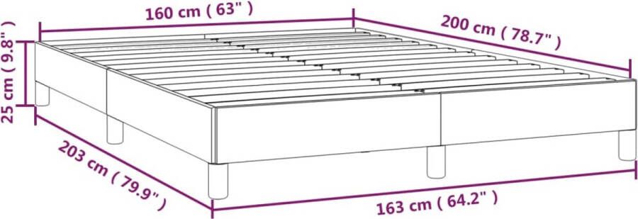 VidaXL -Bedframe-kunstleer-bruin-160x200-cm