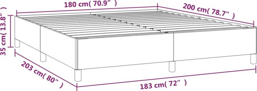 VidaXL -Bedframe-kunstleer-bruin-180x200-cm - Foto 2