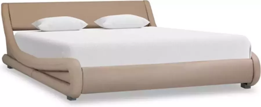 VIDAXL Bedframe kunstleer cappuccino 120x200 cm