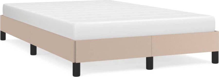 VidaXL Boxspringbedframe kunstleer cappuccinokleurig 120x200 cm - Foto 6
